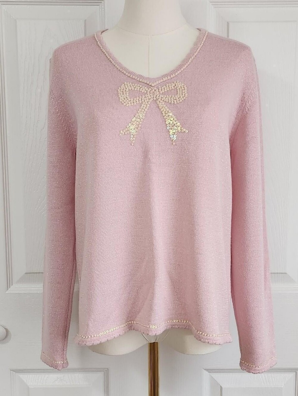 ♡ Vintage Bow Sweater, Alfred Dunner, Size Small ♡
